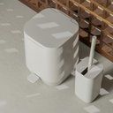Ver imagem 2 de Kit de Banheiro com Lixeira de Pedal ou 2 Peças Linha Aura - Preto