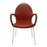 Cadeira Tramontina Grace Empilhável Terracota em Polipropileno Pés Alumínio - 2
