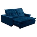 Ver imagem 2 de Sofa Retratil Reclinavel 2 Lugares 2,40m Atlantis Veludo Azul Marinho Lansofbr Lansof Brasil