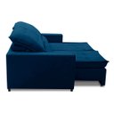 Ver imagem 5 de Sofa Retratil Reclinavel 2 Lugares 2,40m Atlantis Veludo Azul Marinho Lansofbr Lansof Brasil
