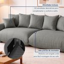 Ver mais imagens de Sofá Cama Modular Orgânico Retrátil 4 Lugares Base Madeira Maciça 290cm Marrocos
