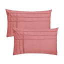 Ver imagem 1 de Kit 2 Capas para Almofada Drapeada Line T Retangular em Veludo Várias Cores Cor:rose