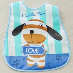 Babador Encanto para Bebê 45x28cm Cachorrinho Azul - 2