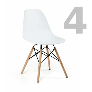 Kit 4 Cadeiras Charles Eames Eiffel - Iaza M&oacute;veis