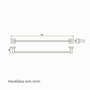Ver imagem 3 de Toalheiro Barra Quadra 80072 30cm Cromado Vitta