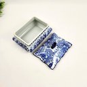 Ver imagem 6 de Pote Potiche Azul e Branco 15x22x16cm Floral Porcelana