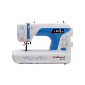 Máquina Costura Doméstica Ss-1060 Autovolt Eletrônica Azul - Sun Special