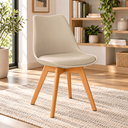 Ver imagem 5 de Conjunto Mesa de Jantar Redonda Preta 80cm com 2 Cadeiras Saarinen Leda Almofadadas para Sala de Jan