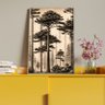 Quadro Decorativo Paisagem Araucaria a Mão com Moldura Prata - 150x100 Cm - 4