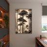 Quadro Decorativo Paisagem Araucaria a Mão com Moldura Prata - 150x100 Cm - 3