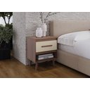 Ver imagem 2 de Mesa de Cabeceira Mila Pés Retrô com 1 Gaveta - Savana/off White Móblis