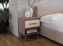 Ver imagem 2 de Mesa de Cabeceira Mila Pés Retrô com 1 Gaveta - Savana/off White Móblis