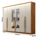 Ver imagem 2 de Guarda Roupa Casal Livorno 6 Portas 4 Gavetas com Espelho Cinamomo Fendi - Novo Horizonte