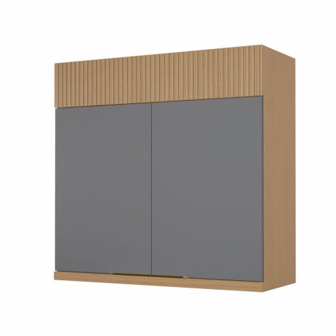 Armário Aéreo 2 Portas Realeza Premium 80cm Mdf Nesher