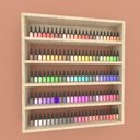 Ver imagem 1 de Prateleira para Esmalte Suspensa Estante Parede Nicho Amadeirado Banheiro Quarto Infantil