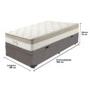 Ver imagem 6 de Cama Box Baú Cinza e Colchão King Best Molas Ensacadas Solteiro 88x188x33 Anjos