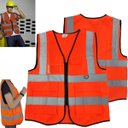 Ver imagem 1 de Colete Faixa Sinalizador Refletivo EPI Blusao Fluorescente Segurança do Trabalho Obra Transito Const