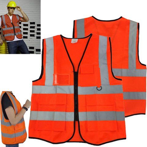 Colete Faixa Sinalizador Refletivo EPI Blusao Fluorescente Segurança do Trabalho Obra Transito Const