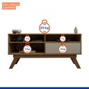 Ver imagem 7 de Rack para TV até 50 Polegadas 135,8cm 1 Porta Houston Marrom