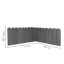 Ver imagem 3 de Cabeceira Painel Cama King Box Nuvem Suede Sandy 195 cm:Cinza Escuro