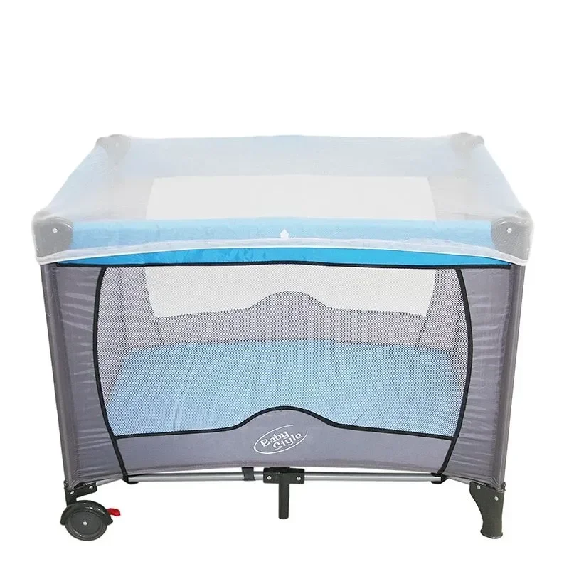 Berço Desmontável Compacto Liso Azul - Baby Style - 3