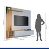 Painel para TV até 60 Polegadas Frisado 2 Portas  Los Angeles - 6