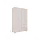 Ver imagem 1 de Guarda-roupa Solteiro 4 Portas 2 Gavetas Estrela Premium Salleto Branco