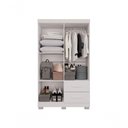 Ver imagem 2 de Guarda-roupa Solteiro 4 Portas 2 Gavetas Estrela Premium Salleto Branco