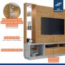 Ver imagem 4 de Estante Home para TV até 65 Polegadas 2 Gavetas 2 Nichos Nevada Valdemóveis