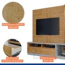 Ver imagem 3 de Estante Home para TV até 65 Polegadas 2 Gavetas 2 Nichos Nevada Valdemóveis
