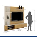 Ver imagem 6 de Painel para TV até 65 Polegadas MDF 200CMX175CM Frisado Montana Marrom