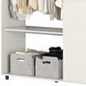 Roupeiro Arara Closet 120 cm 2 Gavetas 14056 Off White Cristal Dmad - 7
