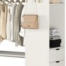 Roupeiro Arara Closet 120 cm 2 Gavetas 14056 Off White Cristal Dmad - 6
