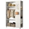 Roupeiro Arara Closet 120 cm 2 Gavetas 14056 Off White Cristal Dmad - 2