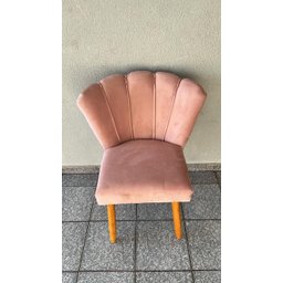 Kit Cadeira Pétala Sala de Estar, Salão Beleza, Luxo Conforto e Elegância - Suede- (rose) - Jrc Móve - 4