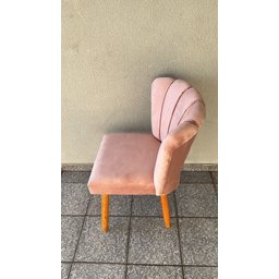 Kit Cadeira Pétala Sala de Estar, Salão Beleza, Luxo Conforto e Elegância - Suede- (rose) - Jrc Móve - 8