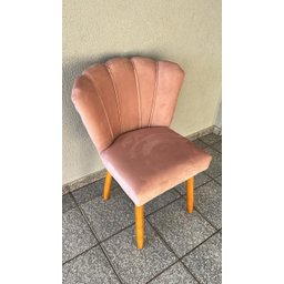 Kit Cadeira Pétala Sala de Estar, Salão Beleza, Luxo Conforto e Elegância - Suede- (rose) - Jrc Móve - 5