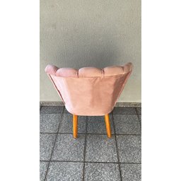 Kit Cadeira Pétala Sala de Estar, Salão Beleza, Luxo Conforto e Elegância - Suede- (rose) - Jrc Móve - 7