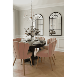 Kit Cadeira Pétala Sala de Estar, Salão Beleza, Luxo Conforto e Elegância - Suede- (rose) - Jrc Móve - 9