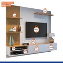 Ver imagem 7 de Painel para TV até 65 Polegadas MDF 200CMX175CM Frisado Montana Bege
