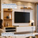 Ver imagem 5 de Painel para TV até 65 Polegadas MDF 200CMX175CM Frisado Montana Bege