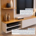 Ver imagem 3 de Painel para TV até 65 Polegadas MDF 200CMX175CM Frisado Montana Bege