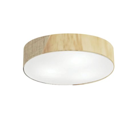 Plafon Luminária de teto decorativa para casa, MD-3076 nórdicas em tecido e madeira 3 lâmpadas - Rus