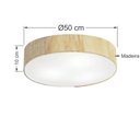 Ver imagem 2 de Plafon Luminária de teto decorativa para casa, MD-3076 nórdicas em tecido e madeira 3 lâmpadas - Rus