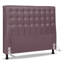 Ver imagem 1 de Cabeceira Cama Box Casal Queen Size Ciara 160cm Botonê com Frame Veludo Rosê
