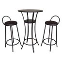 Ver imagem 1 de Kit Bistrô 1 Mesa e 2 Banquetas Linha Prato Preto