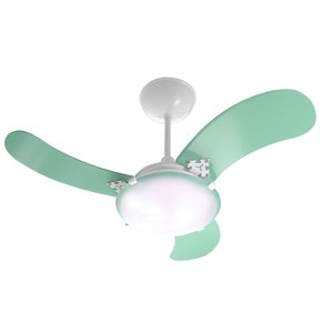 Ventilador de Teto Facilita VentColors Verde 3Pás MDF 220V Facilita Ventiladores