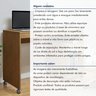 Escrivaninha Mesa Escritório 1 Gaveta com Rodízios Giga - 11