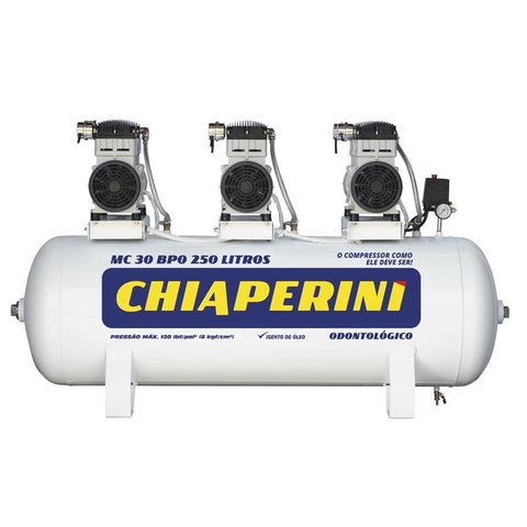 Motocompressor Odontológico sem Óleo MC30 250L 022270 Chiaperini