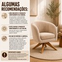 Ver imagem 5 de Poltrona Afrodite Base Giratória Madeira Eucalipto Marrom Capuccino